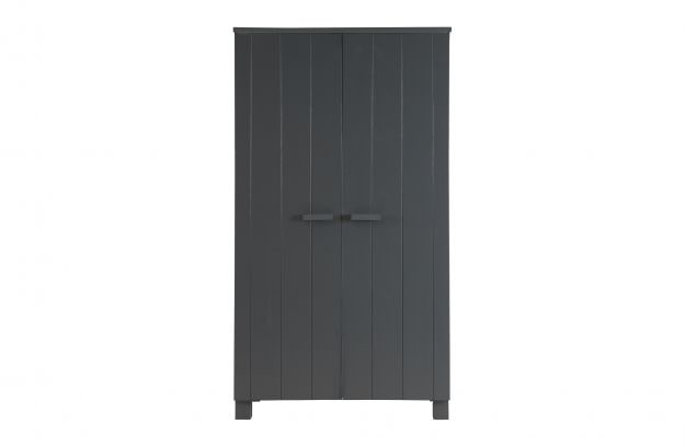 Dennis Wardrobe | Steel Grey, 55x111x202cm