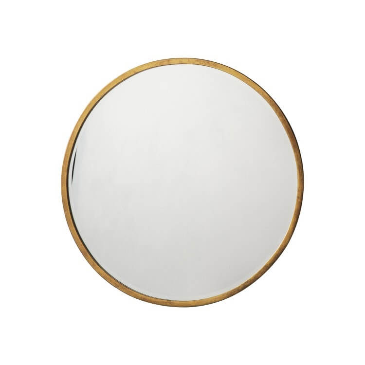 Higgins Round Mirror Antique Gold Large