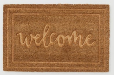 Coconut fibre doormat, 70 x 45cm