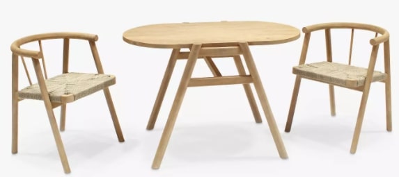 Tuck 2-Seater Garden Dining Table & Chairs Set