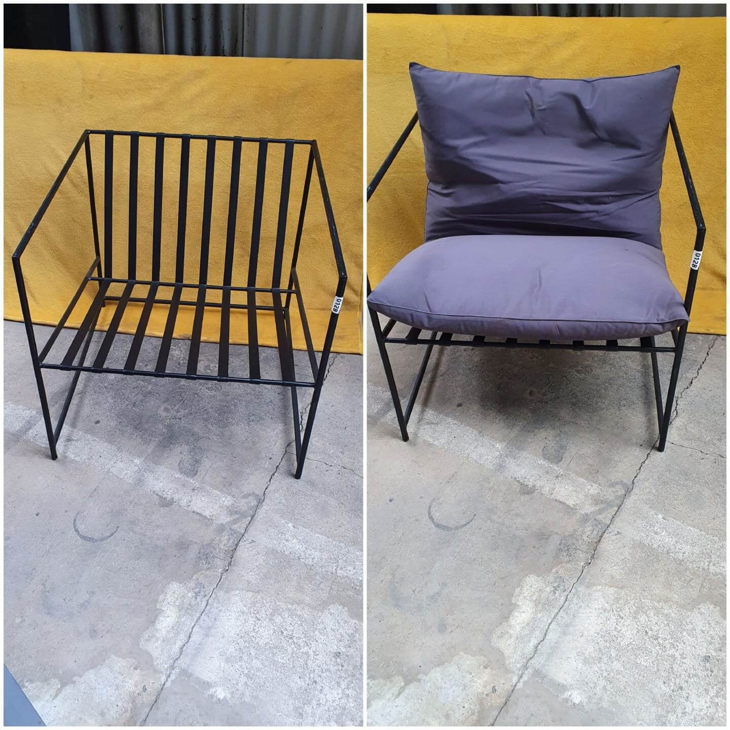 Black Outdoor Armchair, 76x70x66cm