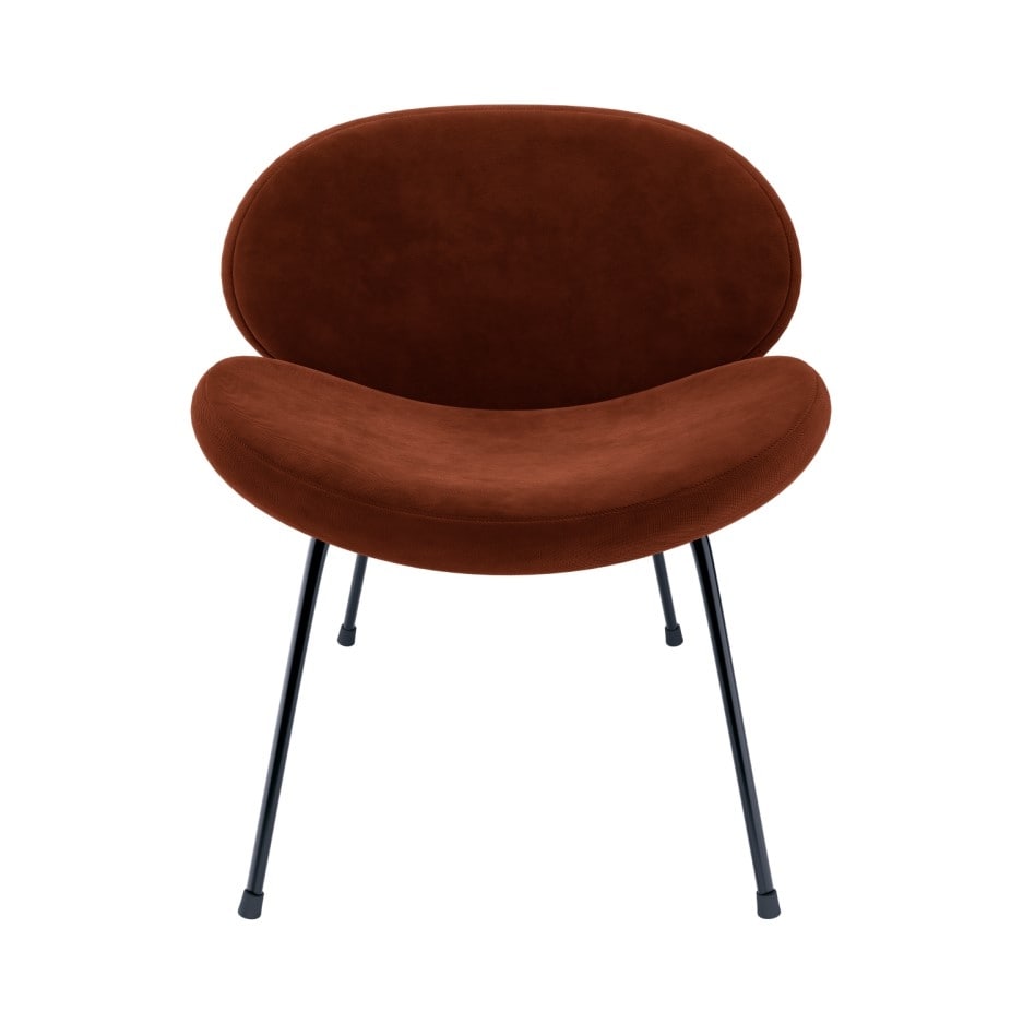 Burnt Orange Chenille Fabric Office Chair - Lorla