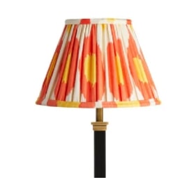 20cm Empire Shade In St Clements Egg & Spoon Silk Ikat, 0 x 20 x 14cm (Shade only)