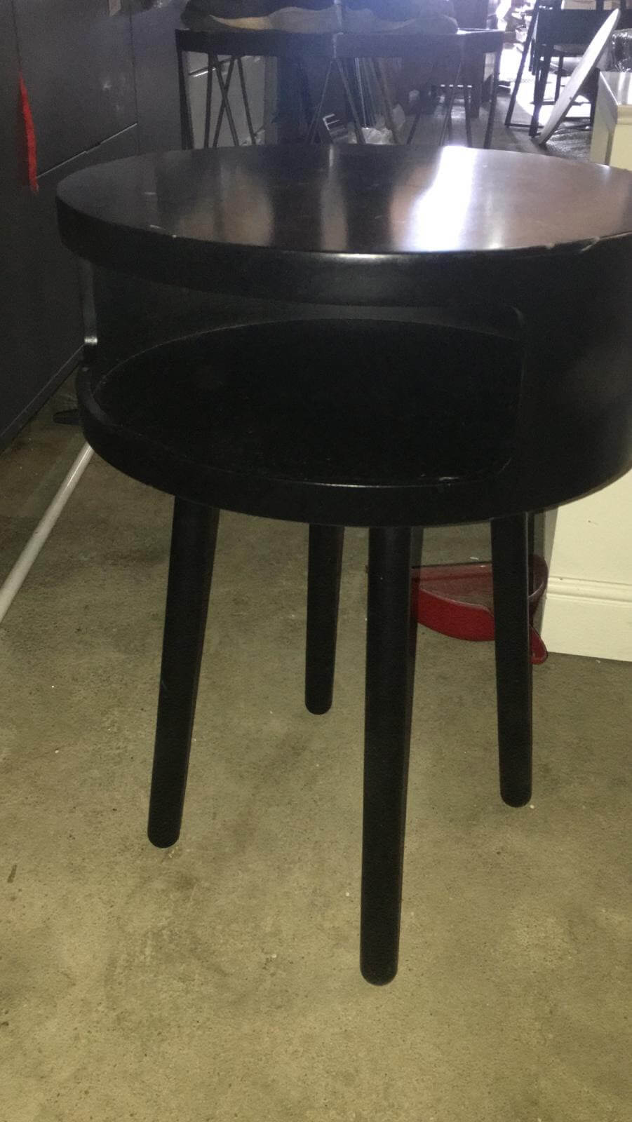 Black Bedside Table