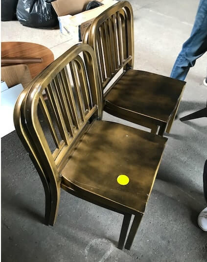 Brass Navy Dining Chair