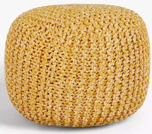Chunky Knitted Pouffe, 0 x 50 x 35cm