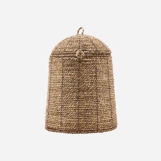 Basket w. lid, Rama, Natural