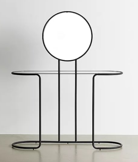 Charlette Dressing Table In Black, 38x114x139cm