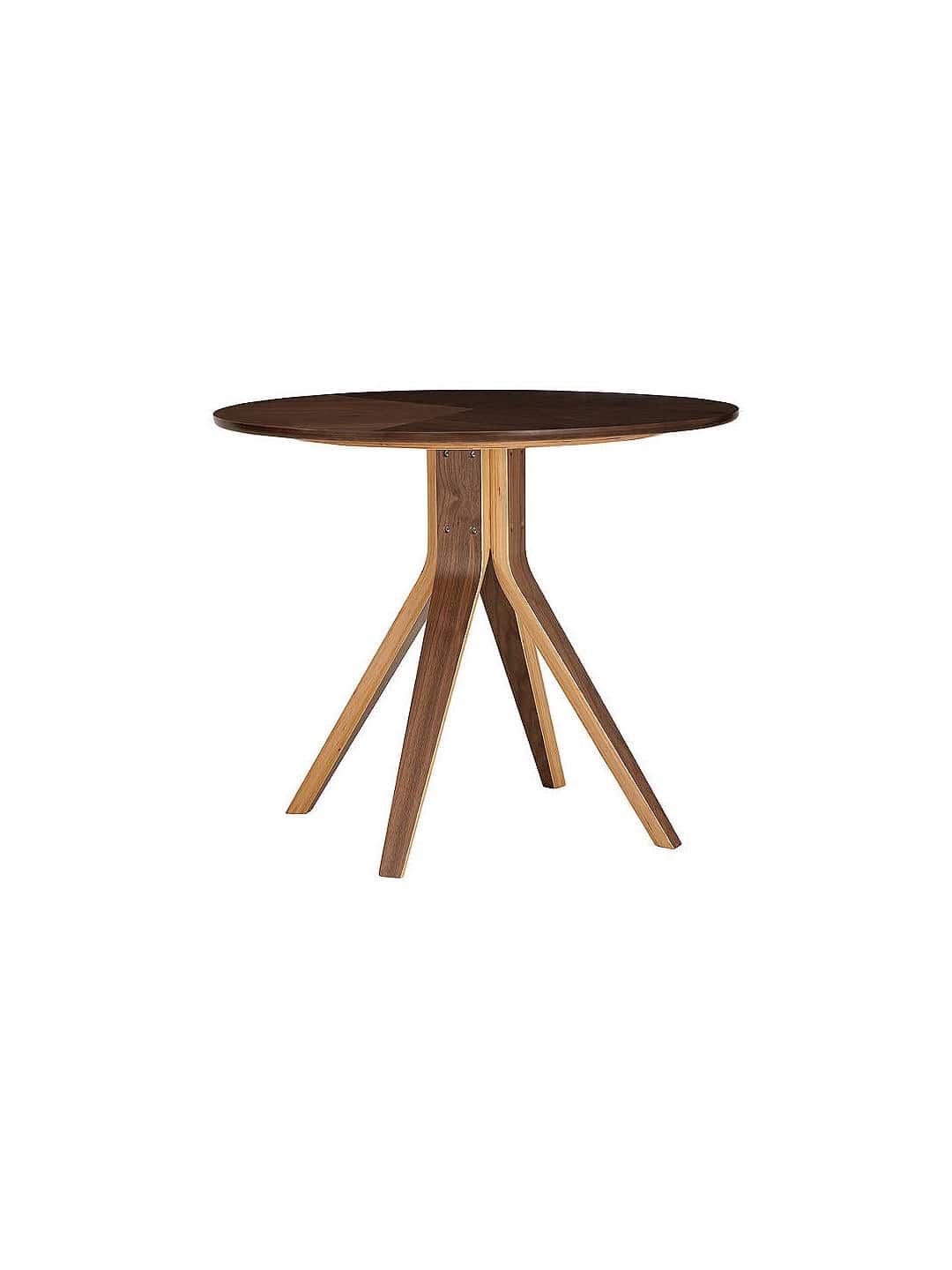 House by John Lewis Radar 4 Seater Round Dining Table, Walnut, 0x90x75cm