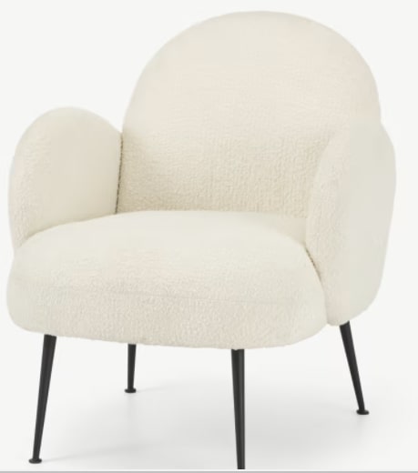 Bonnie Accent Armchair In Boucle, 80x68x79cm