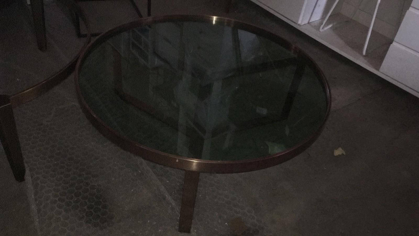 Brass Coffee Table, 90x90x35cm