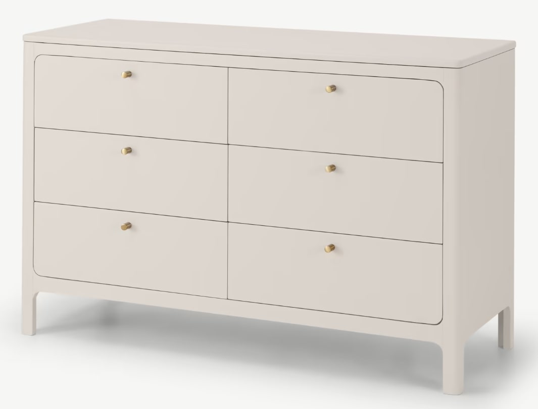 Bromley Wide Chest of Drawers, 45x120x80cm