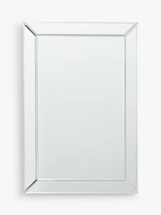 Simple Bevelled Glass Rectangular Wall Mirror, Clear, 40x50cm