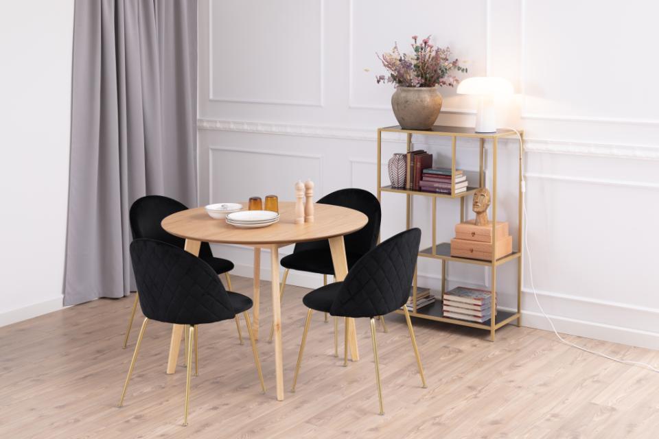 Roxby Dining Table, Veneer Oak AC Lacquered - 105x76 cm