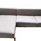 Left Hand Grey Corner Sofa, 160x300x95cm