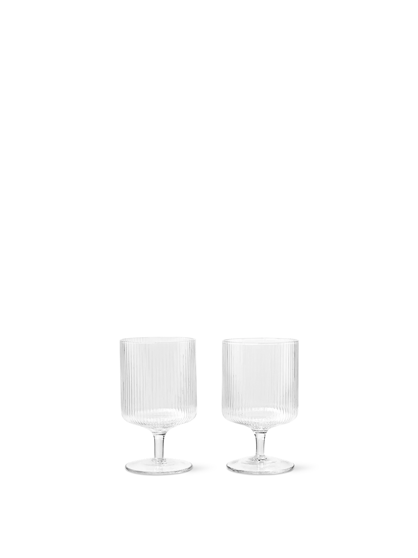 Ripple Wine Glasses - Set of 2 - Clear