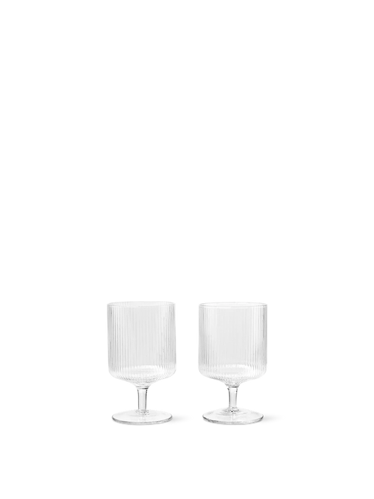 Ripple Wine Glasses - Set of 2 - Clear