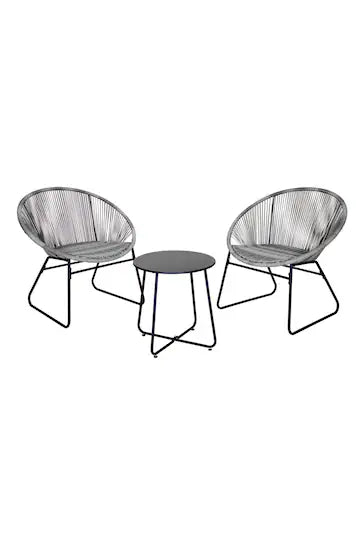Charles Bentley Grey Garden Zanzibar Tea for Two Garden Bistro set