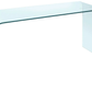 Pure Glass Arc Console Table, 35x95x70cm