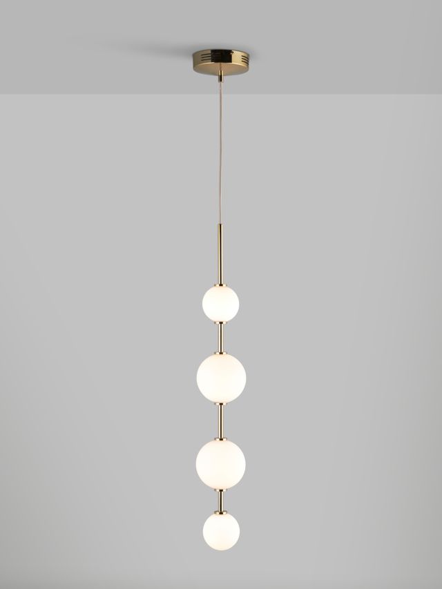 Ascend 4 Drop LED Pendant Ceiling Light, Polished Brass