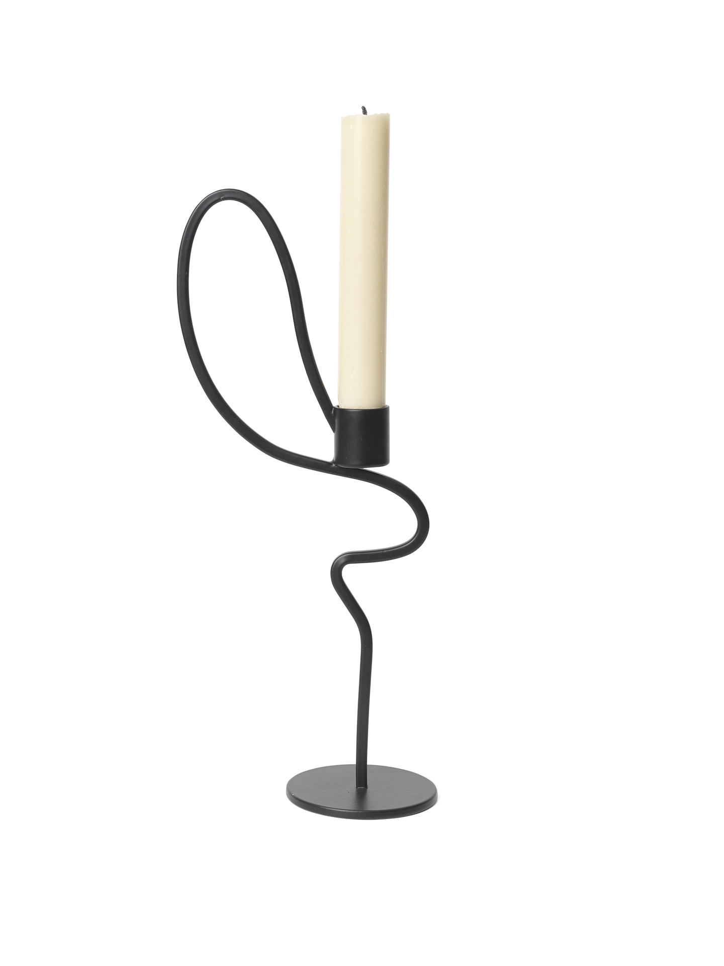 Valse Candle Holder - High - Black