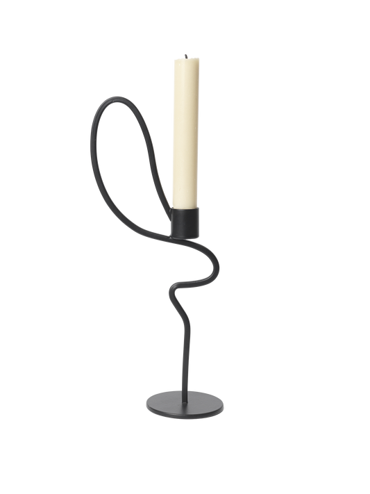 Valse Candle Holder - High - Black