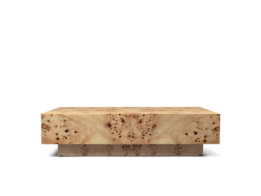 Burl Coffee Table, 70x30x117cm