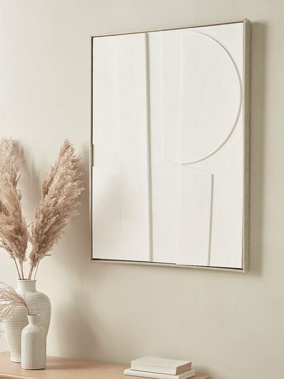 Pasaro Relief Framed Art Natural 82 x 62cm