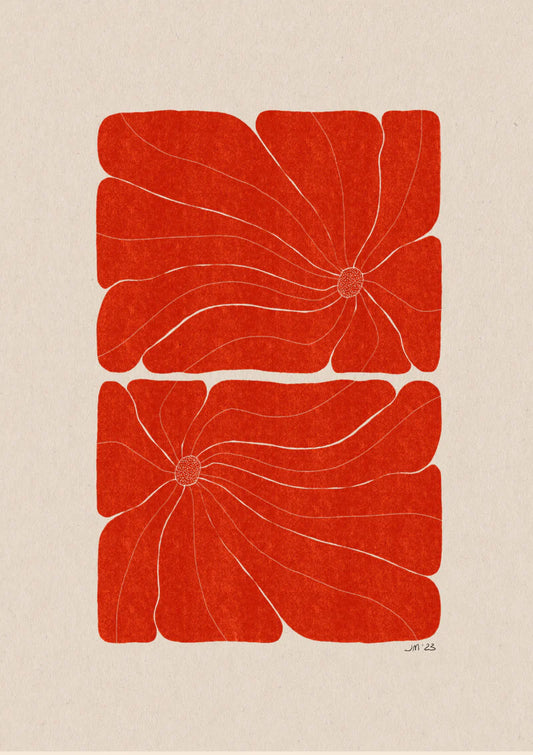 Quadratische Blumen 2, A3