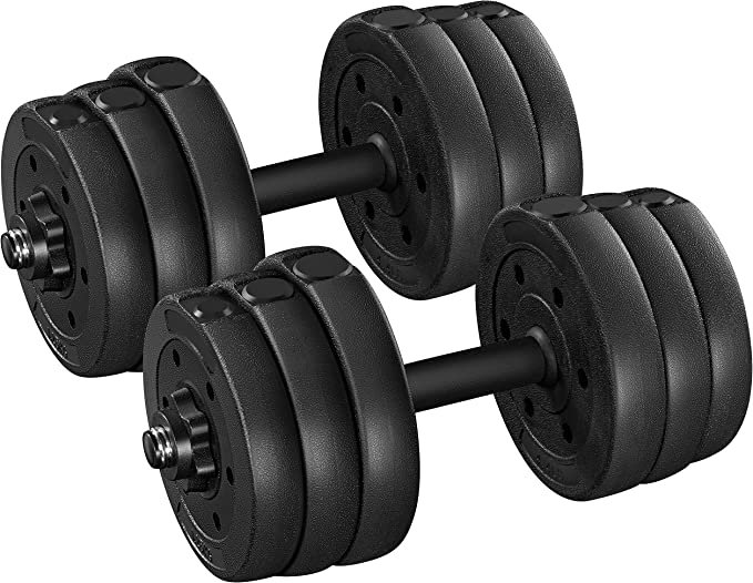 Yaheetech 30KG/20KG Adjustable Dumbbells Weight Lifting Training Set 15KGx2/10KGx2 Dumbbells Set