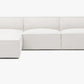Corner Sofa, Ivory, 65x290x188cm