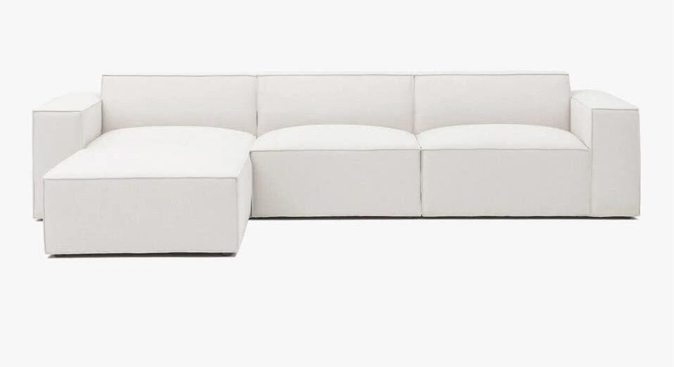 Corner Sofa, Ivory, 65x290x188cm