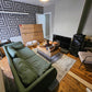 3- Seater Green Sofa, 100x215x70cm