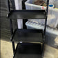 4-Tier Wood Ladder Bookshelf, Black, 22x55x105cm