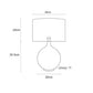 Ebony Table Lamp, Slate