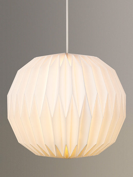 John Lewis ANYDAY Issie Easy-to-Fit Paper Ceiling Shade, White, 35x35cm