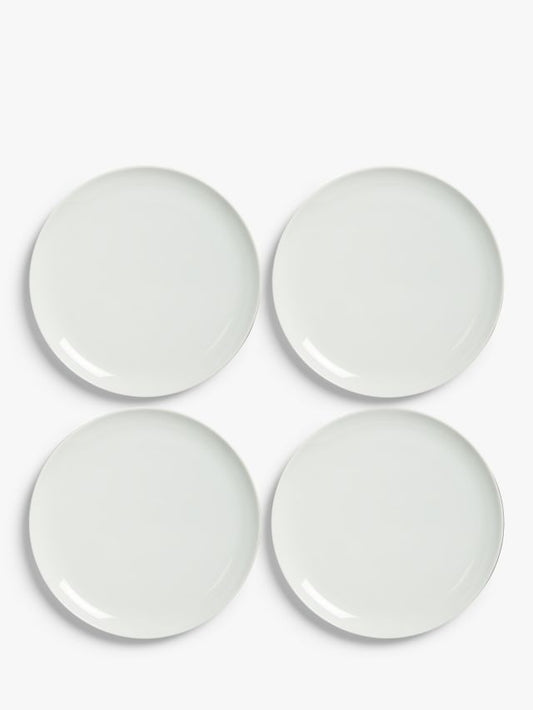 Dine Coupe Side Plates, 18cm, White