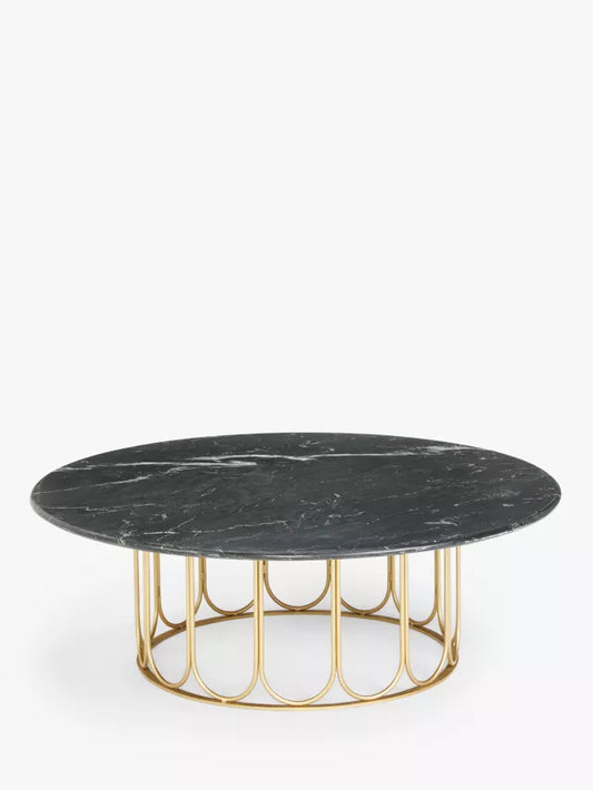 John Lewis + Swoon Emlin Coffee Table, Black,  H31 x Dia.90cm
