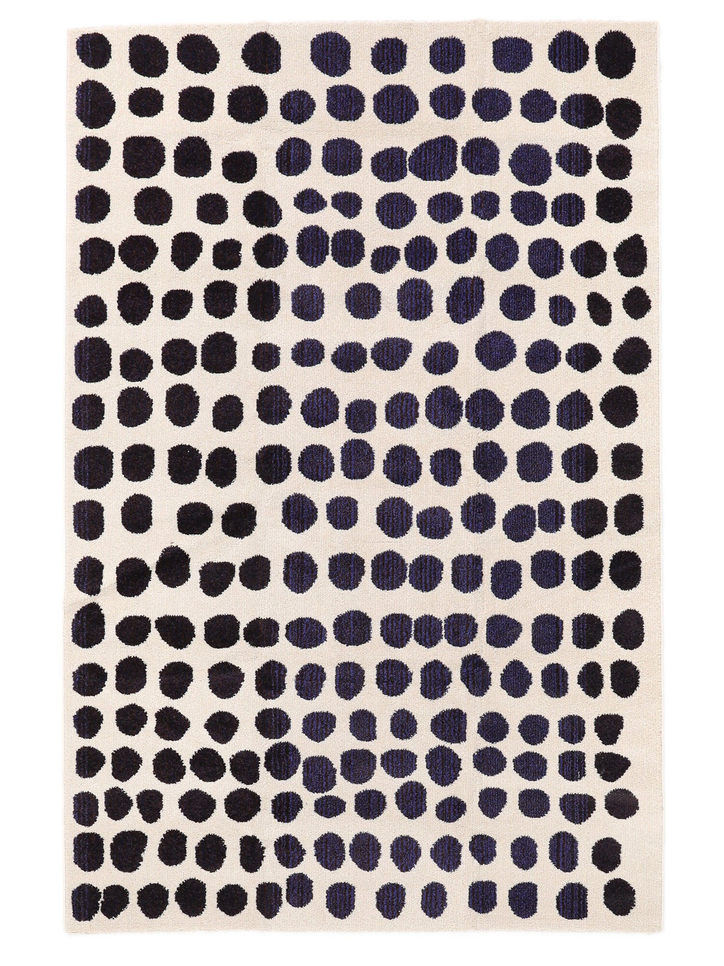 Square - Beige / Dark Blue Rug 160 x 230 cm