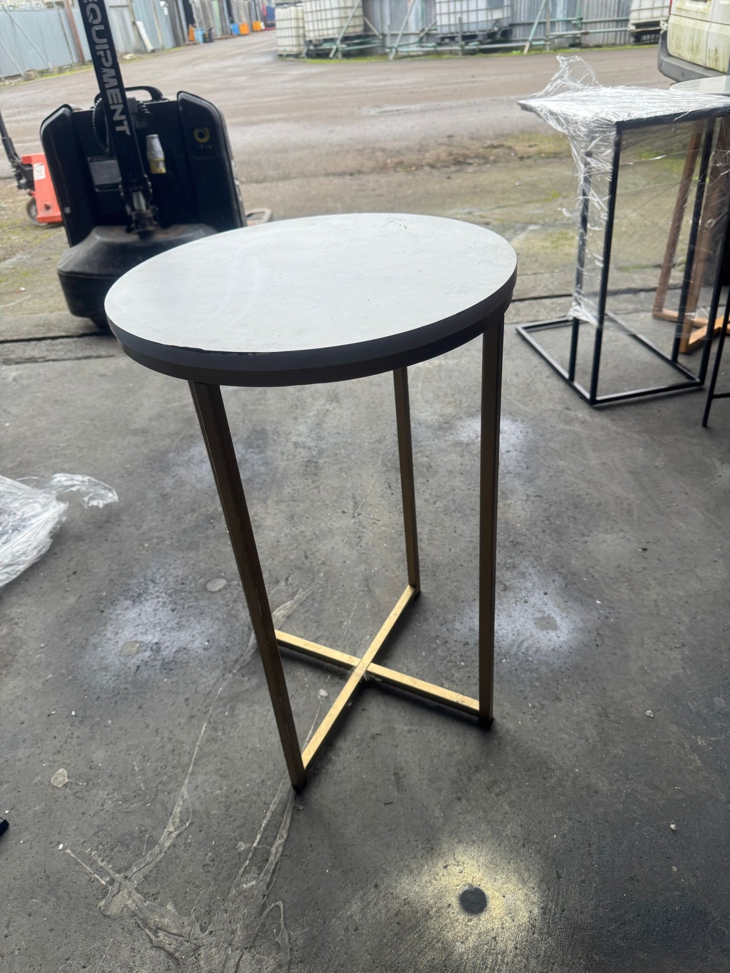 Marble & Brass Side Table