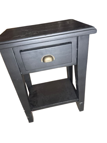 Black bedside table