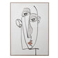 Abstract Face with Orange Lips Canvas 50 x 90cm