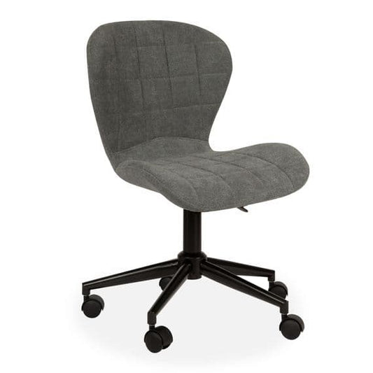 Grey Modern Office Chair with Black Legs, 78x50cm
