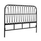 Round Cane Headboard Double Blk, 114x135x3.5cm