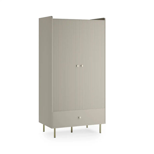 Georgi Double Wardrobe - Natural, 180x90x56cm
