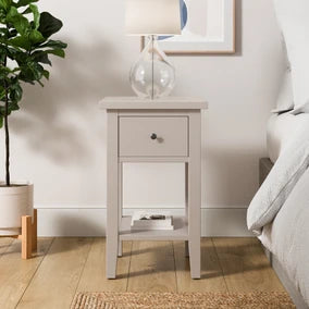 Lynton 1 Drawer Small Bedside Table, Natural