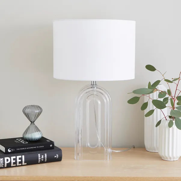 Josie Large Arched Glass Table Lamp