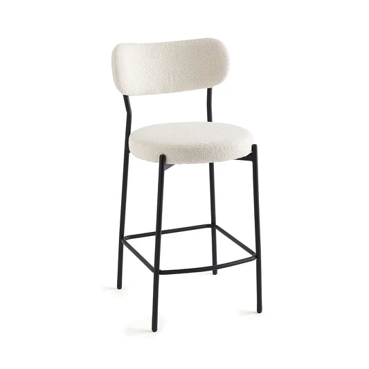 Laine Boucle Bar Stool, 67x49x39cm