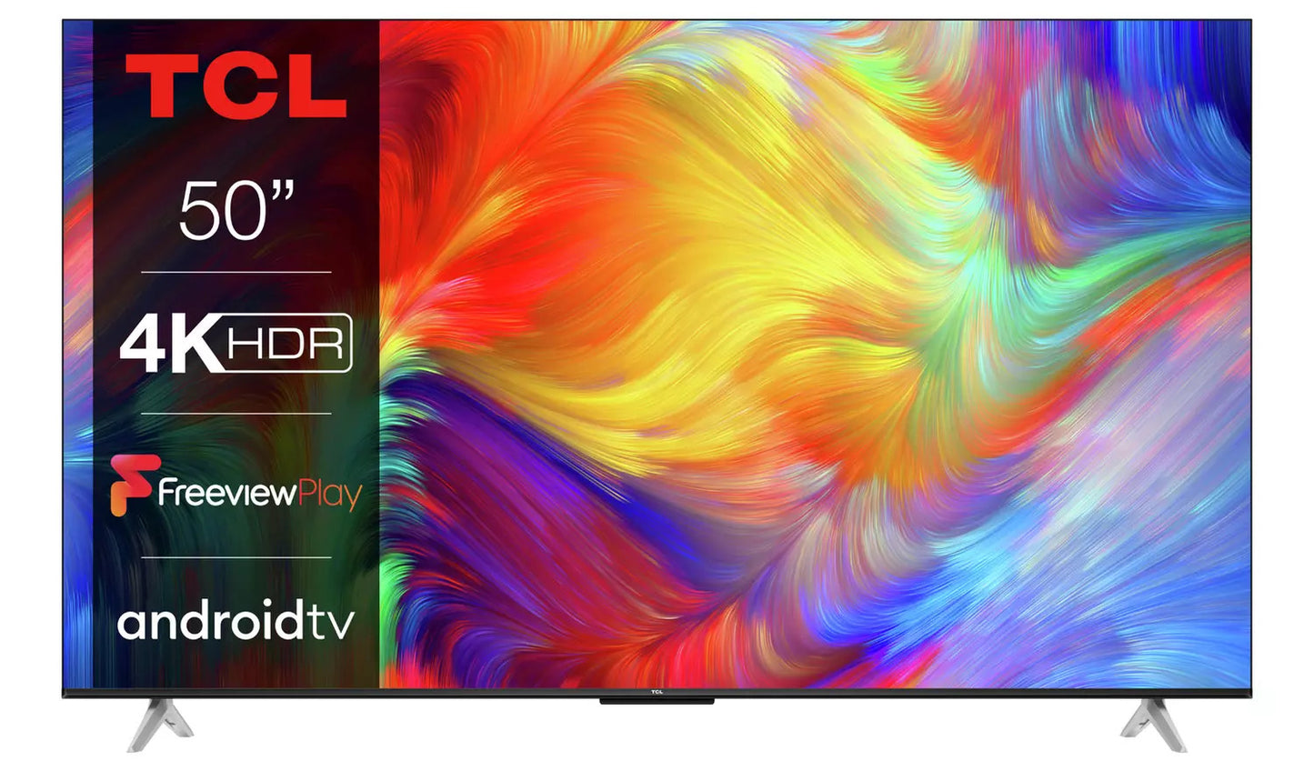 TCL 50 Inch 50P638K Smart 4K Ultra HD HDR Android TV