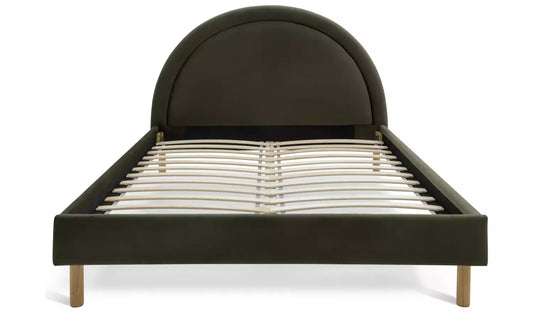 Habitat Sol Sunrise Double Velvet Bed Frame - Green, Double